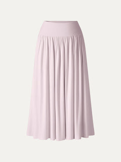SkinKiss Mid Rise Gathered Midi Skirt with Pockets