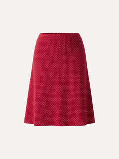 Stretch Cotton Polka Dot A-Line Flare Skirt Limited Edition