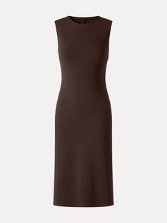 Ponte Round Neck Column Midi Dress