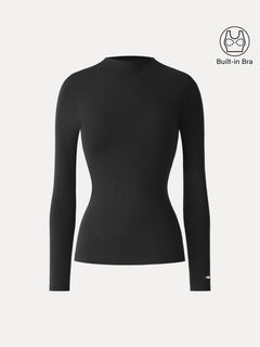 LiteWarm Mockneck Long Sleeve Bra Top