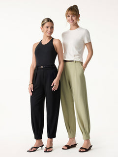 Stretch Linen-Like Wrinkle-Resistant Pants