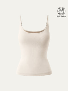 Scoop Neck Spaghetti Strap New Airy Bra Tank Top