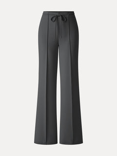 Lyocell Spacer Knit High-Rise Flare Pants with Pockets
