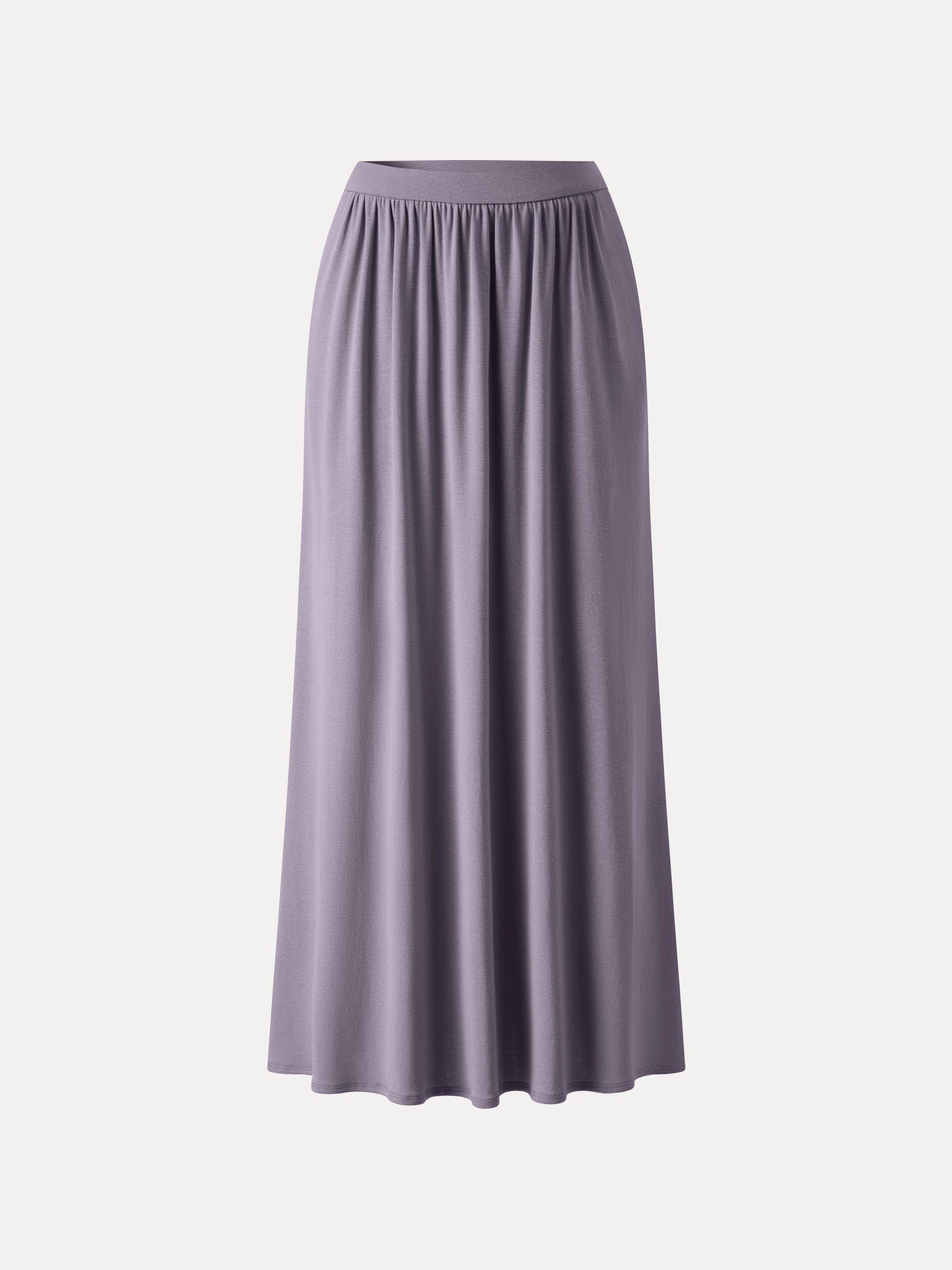 Linen Knit Gathered A-Line Maxi Skirt with Pockets
