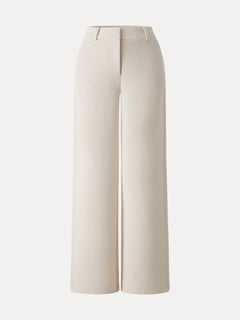 Stretchy Mid Rise Wide Leg Trouser