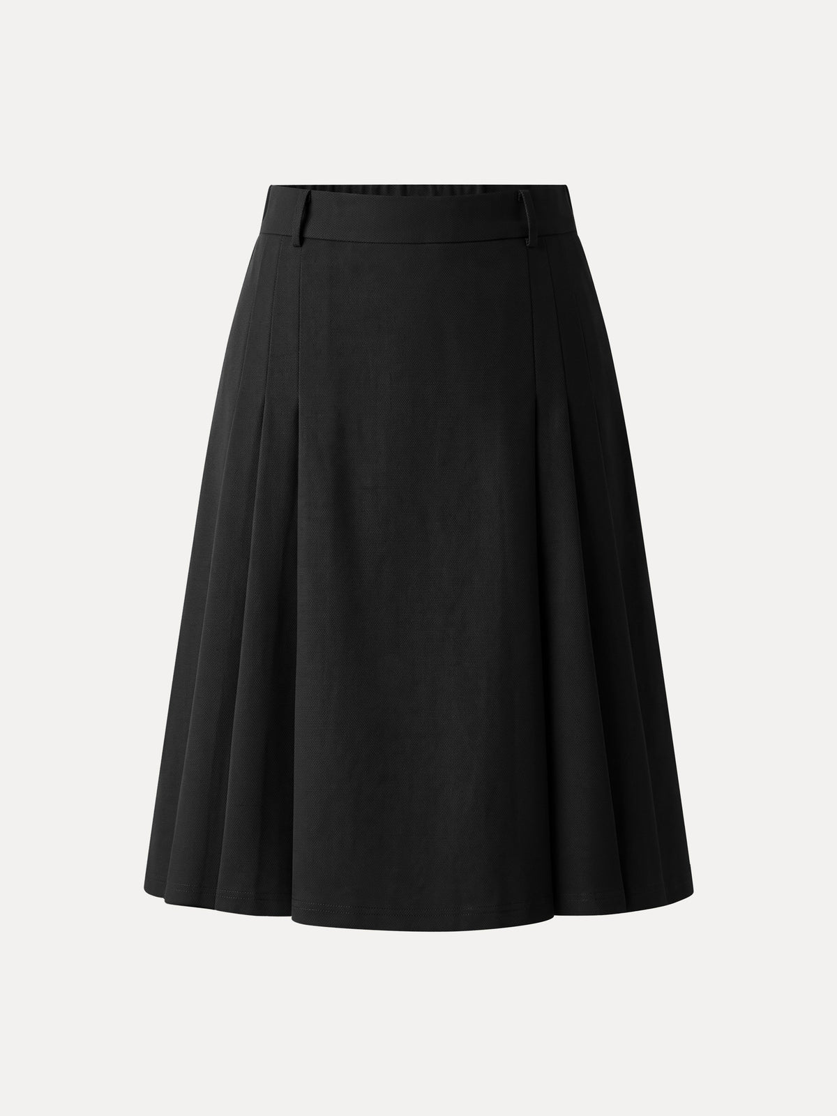 Ponte High-Rise Tucked Knee-Length Skirt