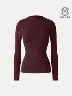 LiteWarm Mockneck Long Sleeve Bra Top
