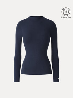 LiteWarm Mockneck Long Sleeve Bra Top