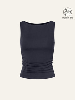 Boat Neck Bra Tank Top