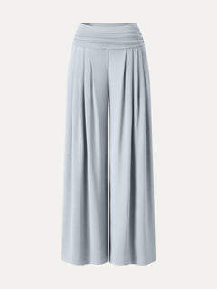 Sandwashed Super Flowy Tucked Palazzo Pant with Pockets
