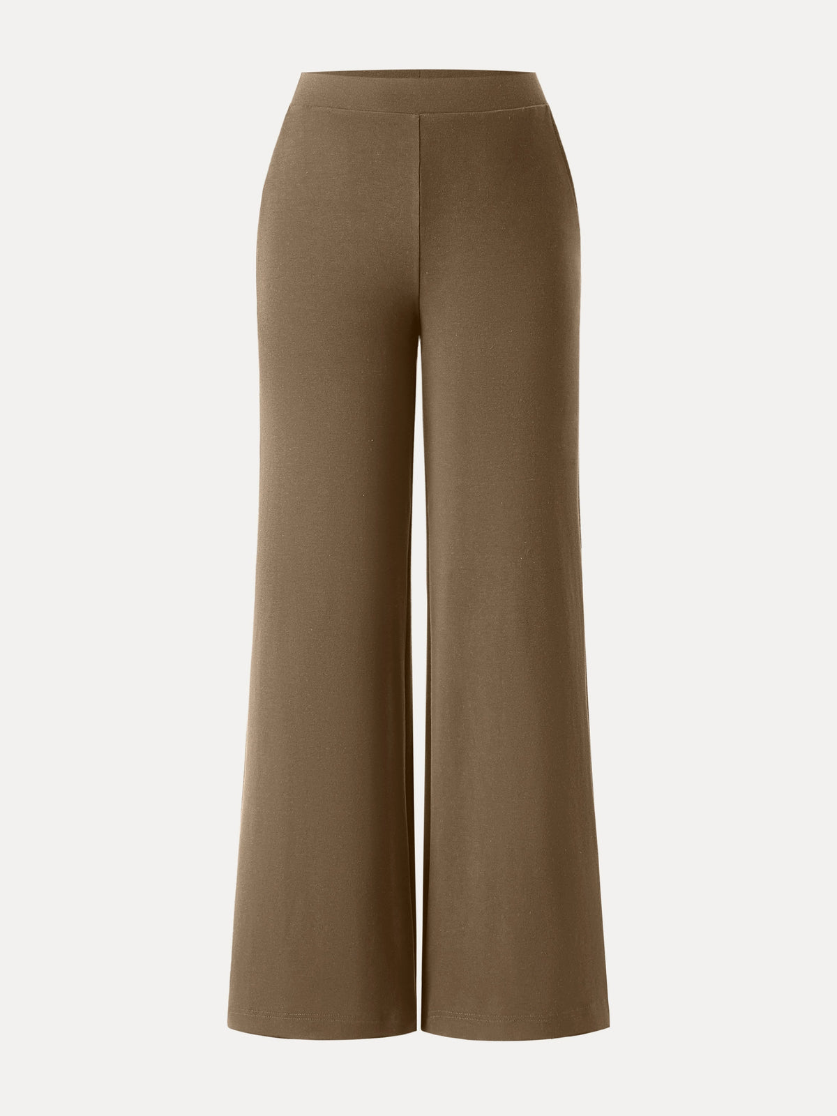 Lyocell Wool Mid Rise Wide Leg Pull-on Pant with Pockets