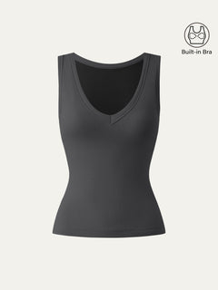 Stretchy V-neck Cotton New Airy Bra Tank