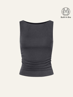 Boat Neck Bra Tank Top