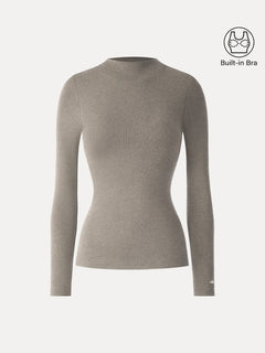 LiteWarm Mockneck Long Sleeve Bra Top