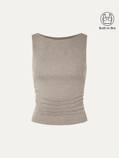 Boat Neck Bra Tank Top