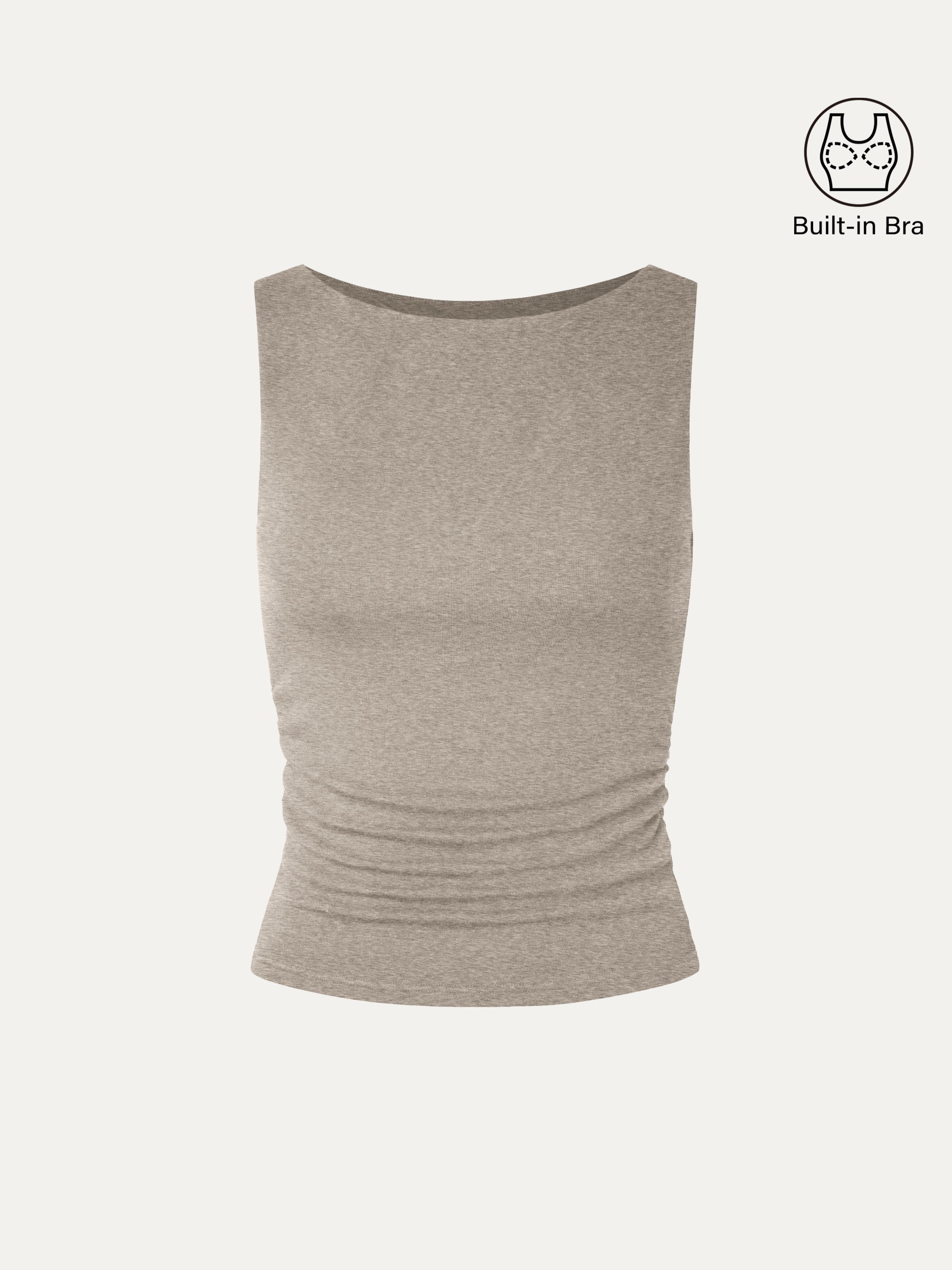 Boat Neck Bra Tank Top