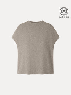 Eco-Mousse® Mock Neck Short Sleeve Bra Top