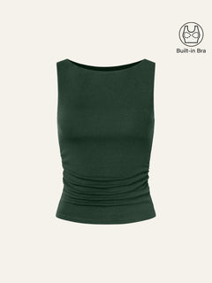 Boat Neck Bra Tank Top