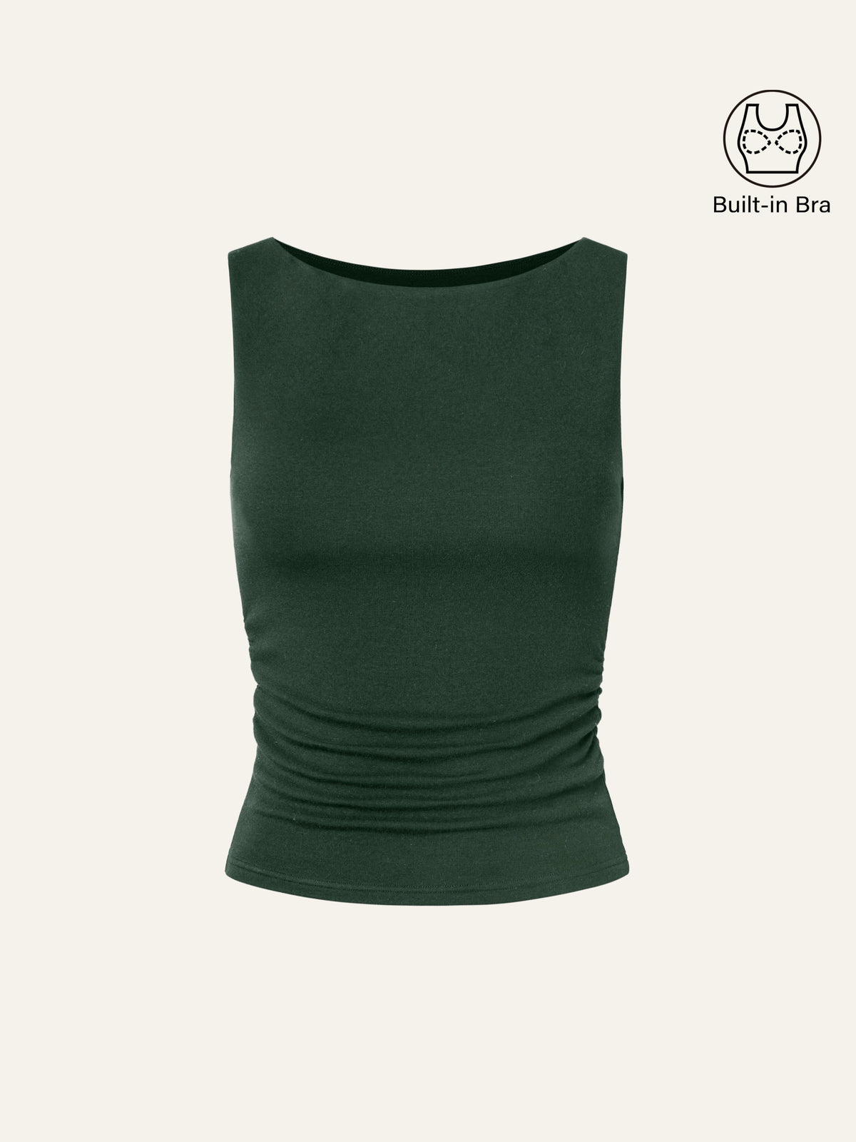 Boat Neck Bra Tank Top