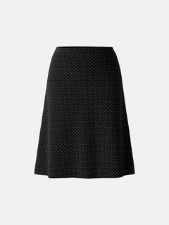 Stretch Cotton Polka Dot A-Line Flare Skirt Limited Edition