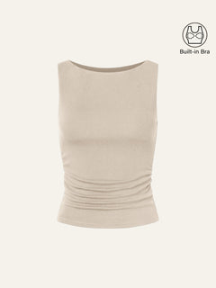 Boat Neck Bra Tank Top