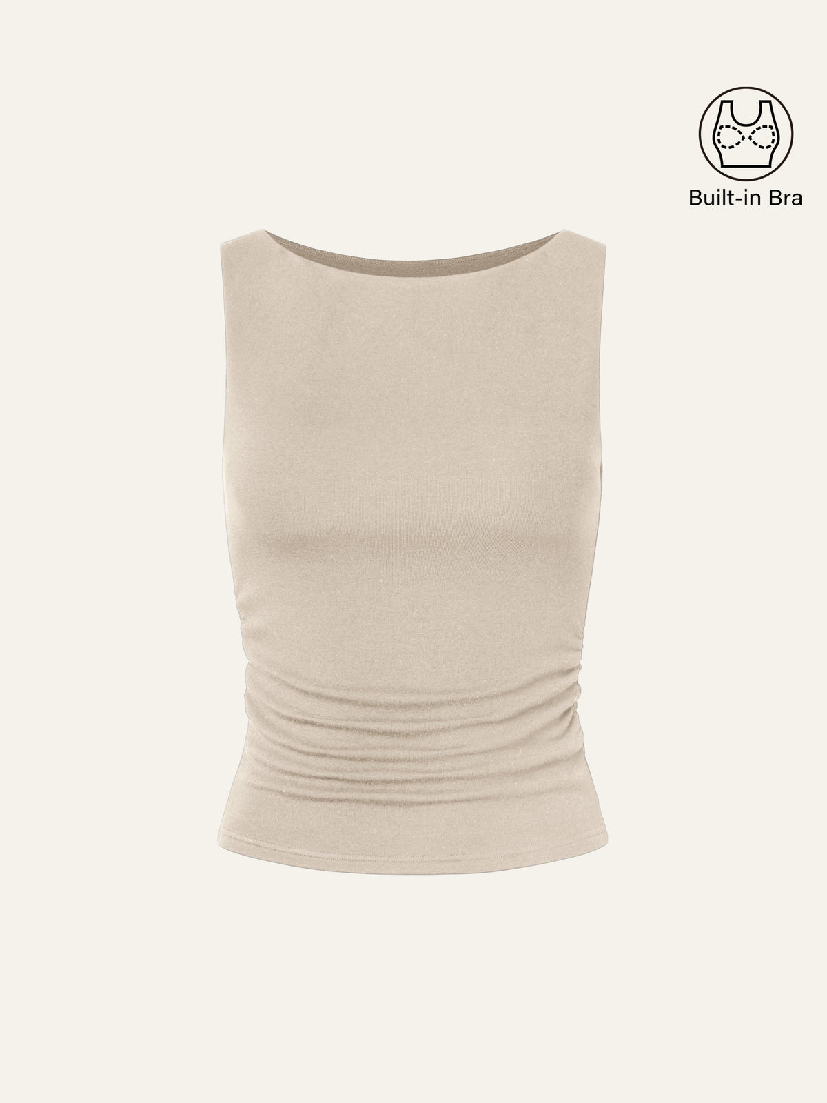 Boat Neck Bra Tank Top