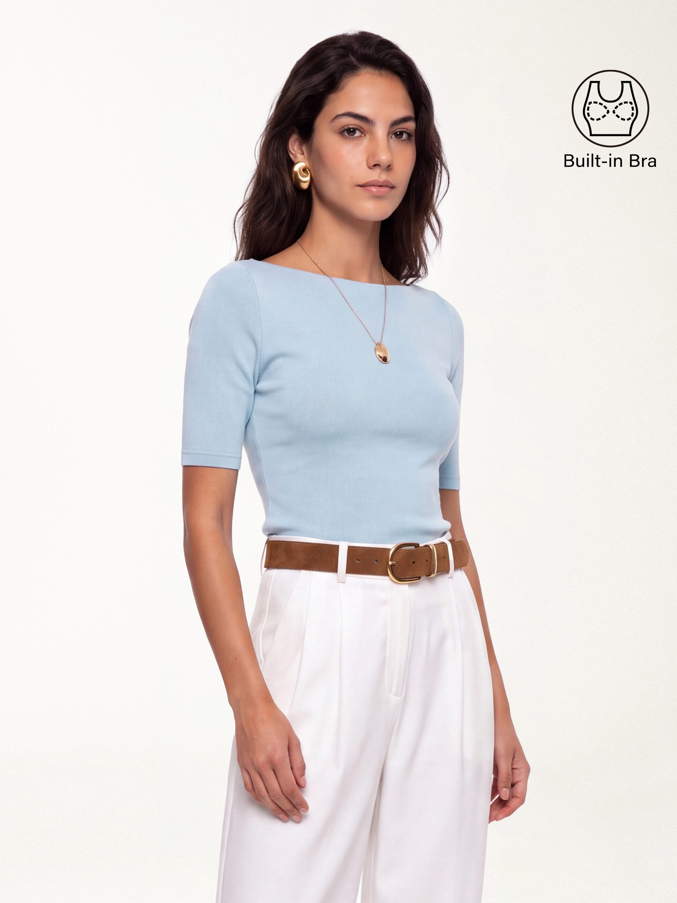Eco-Mousse® Elbow Sleeve Bra Top