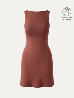 Cooling Open Back Bandless Bra Mini Dress