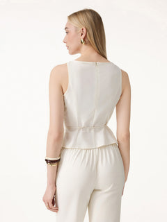 2Pcs Set Boatneck Top & Maxi Flared Pull-On Skirt
