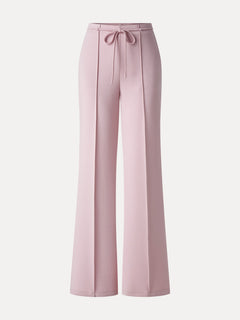 Lyocell Spacer Knit High-Rise Flare Pants with Pockets