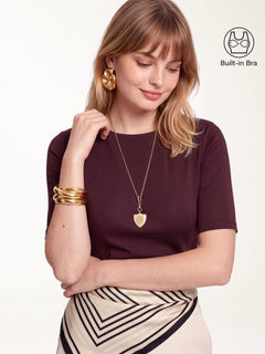 Eco-Mousse® Elbow Sleeve Bra Top
