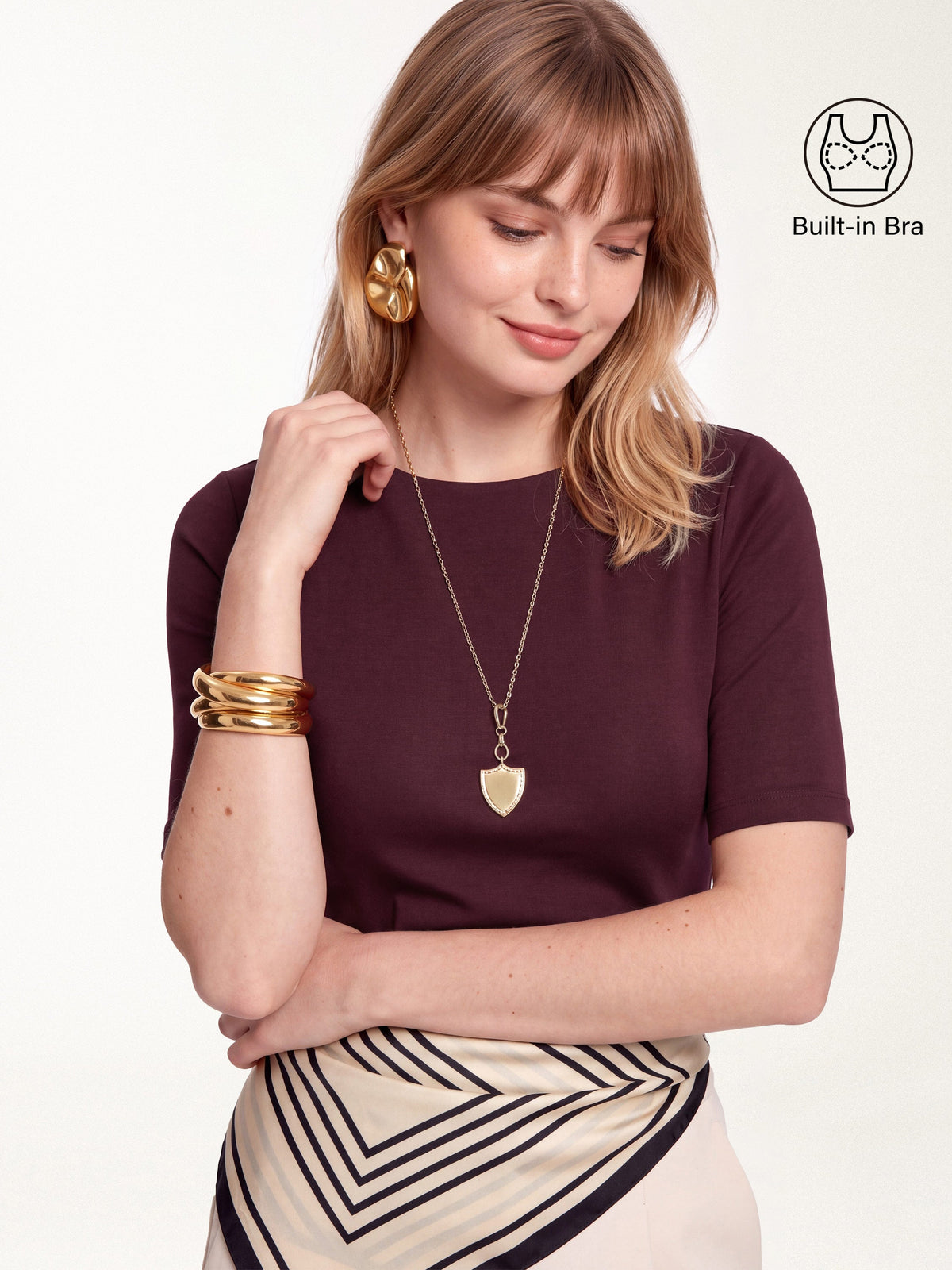 Eco-Mousse® Elbow Sleeve Bra Top