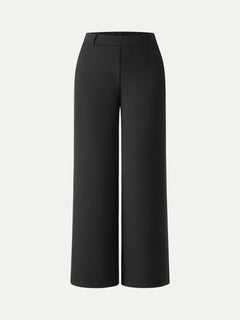 Ponte Mid-Rise Wide-Leg Pants with Pockets