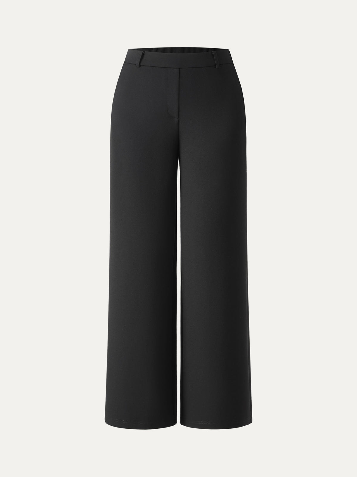 Ponte Mid-Rise Wide-Leg Pants with Pockets