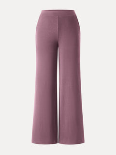 Lyocell Wool Mid Rise Wide Leg Pull-on Pant with Pockets