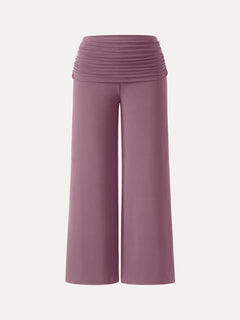 Non-Itchy Wool Blend Drapey Wide Leg Pull-on Pants with Pockets