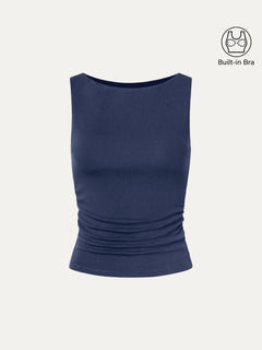 Boat Neck Bra Tank Top