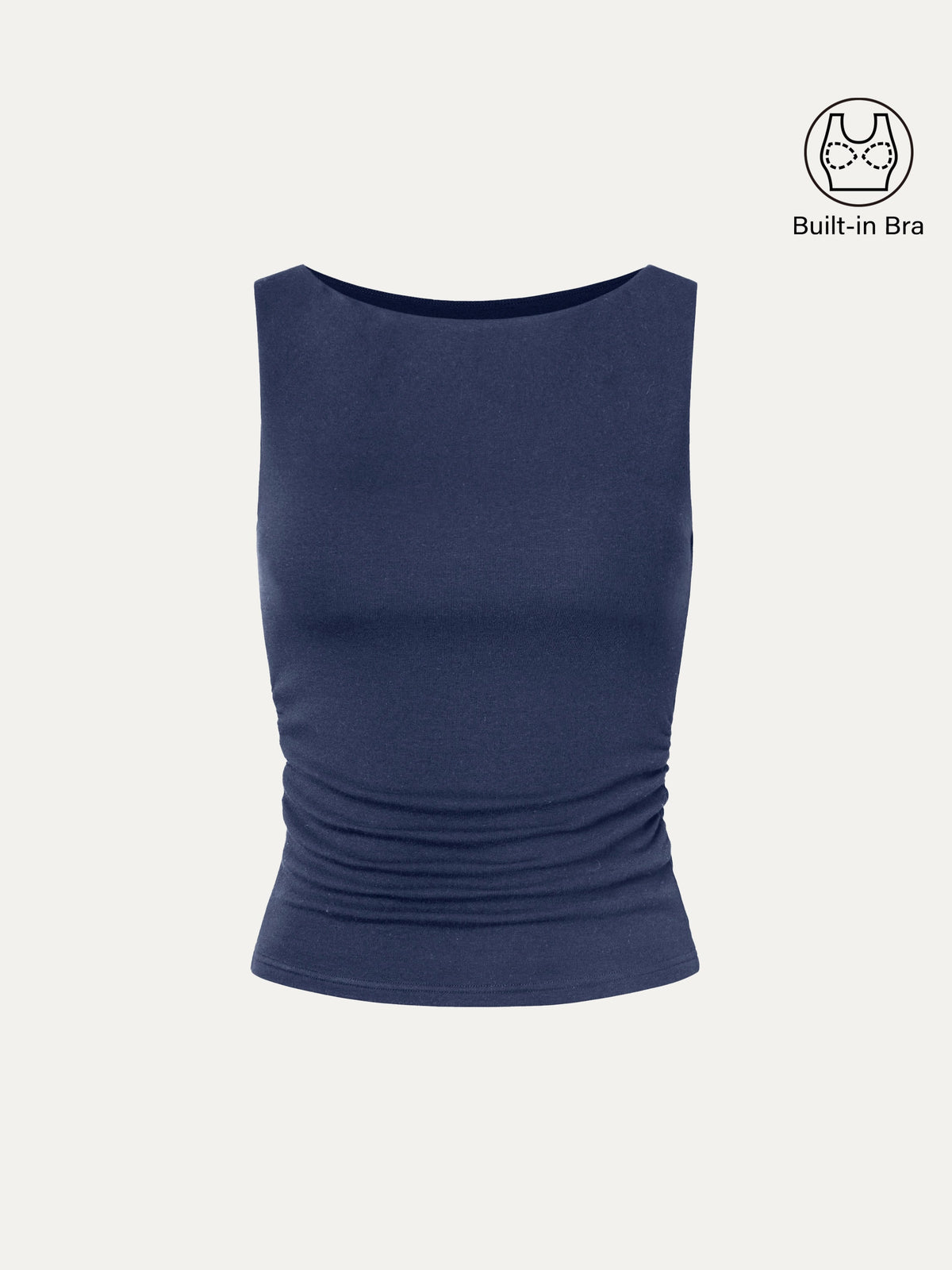 Boat Neck Bra Tank Top