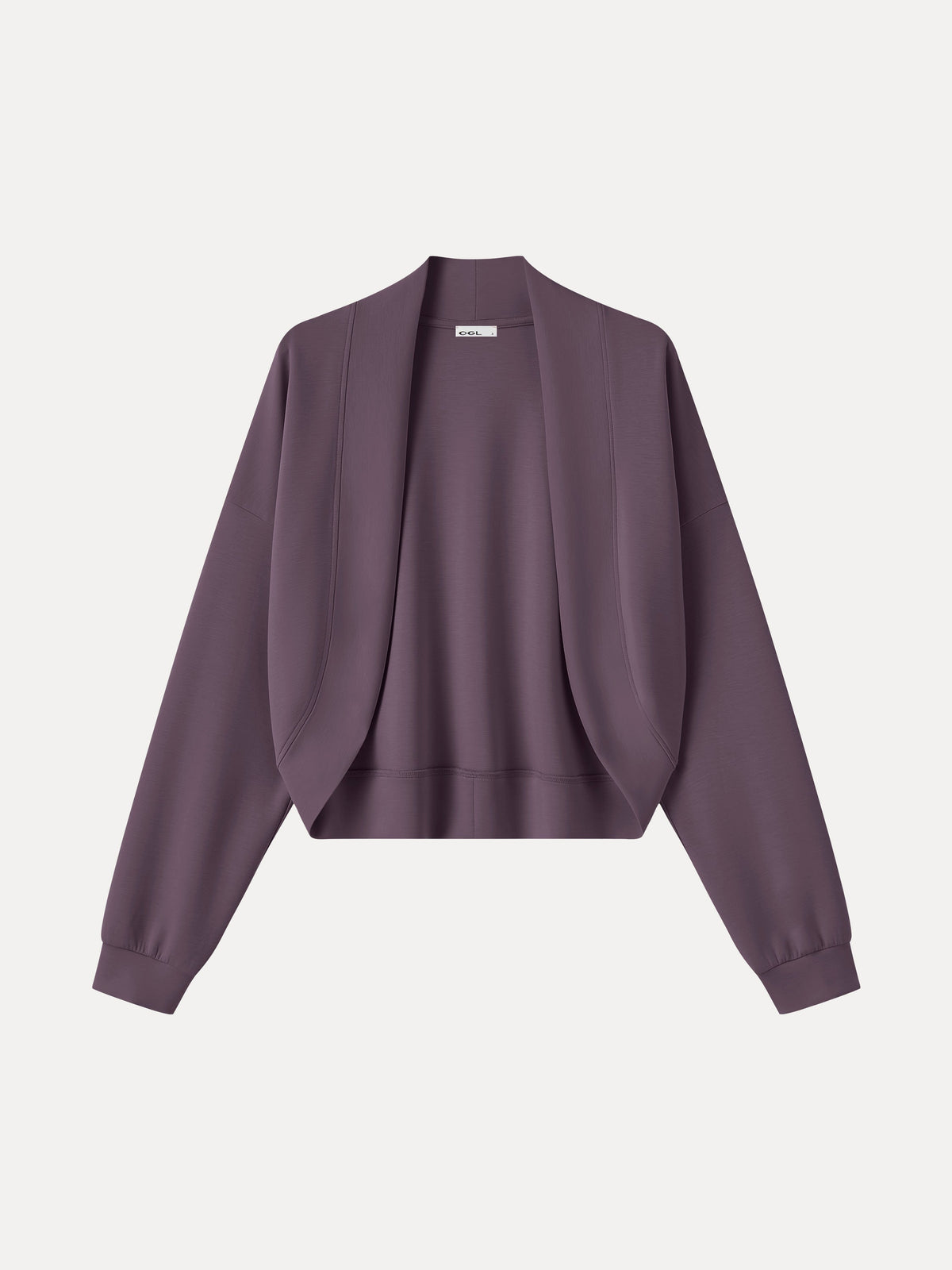 Lyocell Spacer Knit Long Sleeve Drop-Shoulder Shrug Cardigan