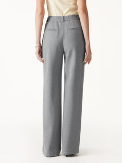 Ponte High-Rise Straight-Leg Pants with Pockets