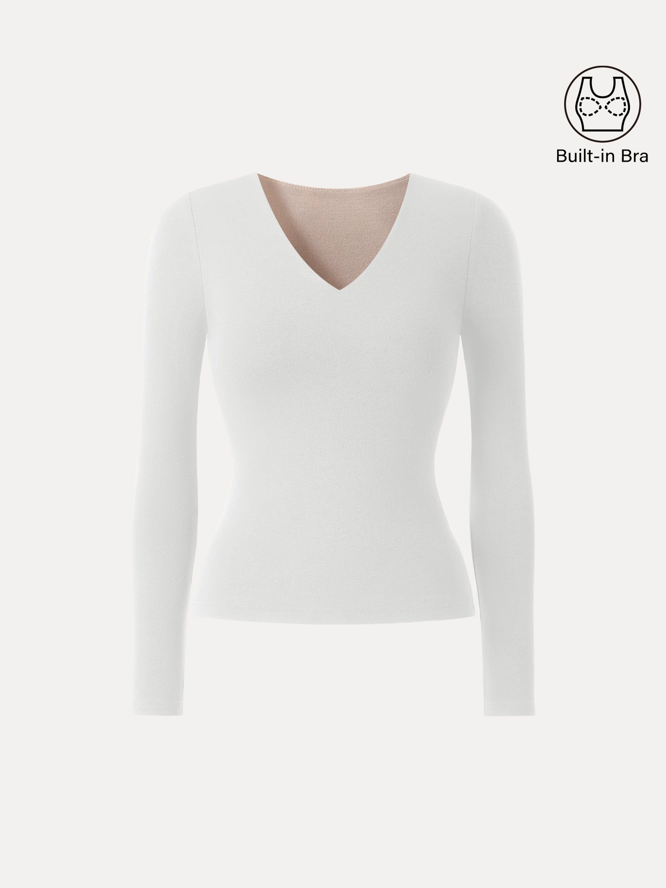 Eco-Mousse® V-Neck Long Sleeve Bra Top