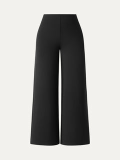 Ponte High-Rise Wide-Leg Pants with Pockets