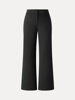 Ponte Mid-Rise Wide-Leg Pants with Pockets