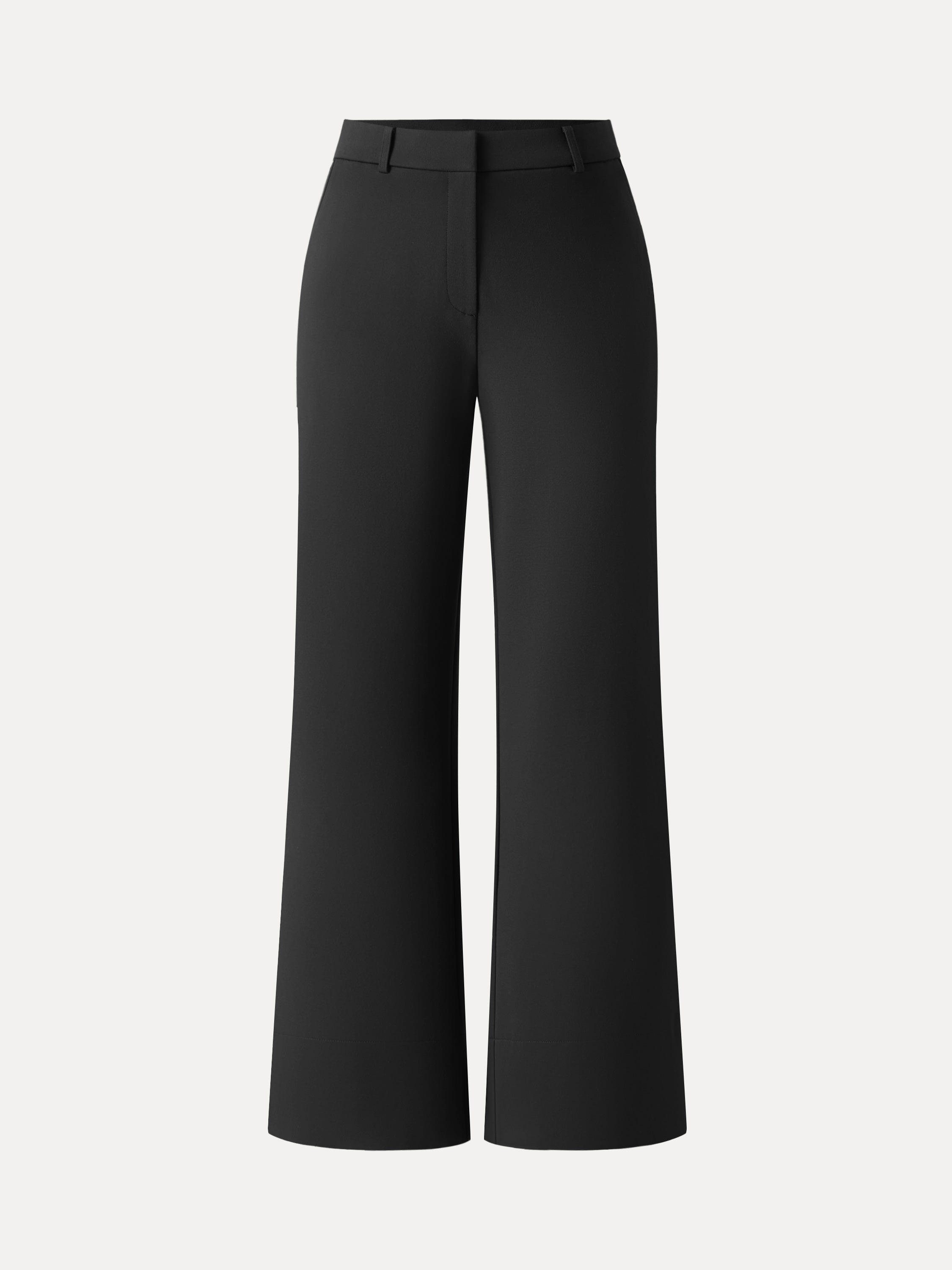 Ponte Mid-Rise Wide-Leg Pants with Pockets