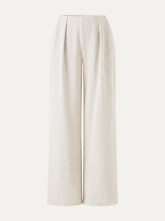 Airy Stretch Linen-Like Wide Flare Pant with Pockets
