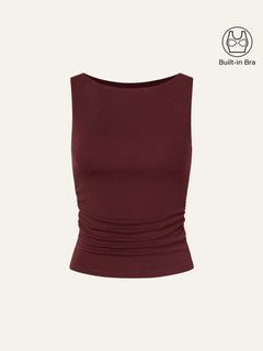Boat Neck Bra Tank Top
