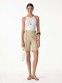Bamboo Ponte Essential Shorts with Pockets