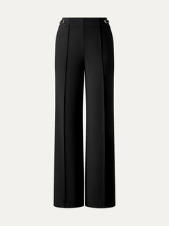 4-Way Stretch Drapey High Rise Wide Leg Ankled Pant