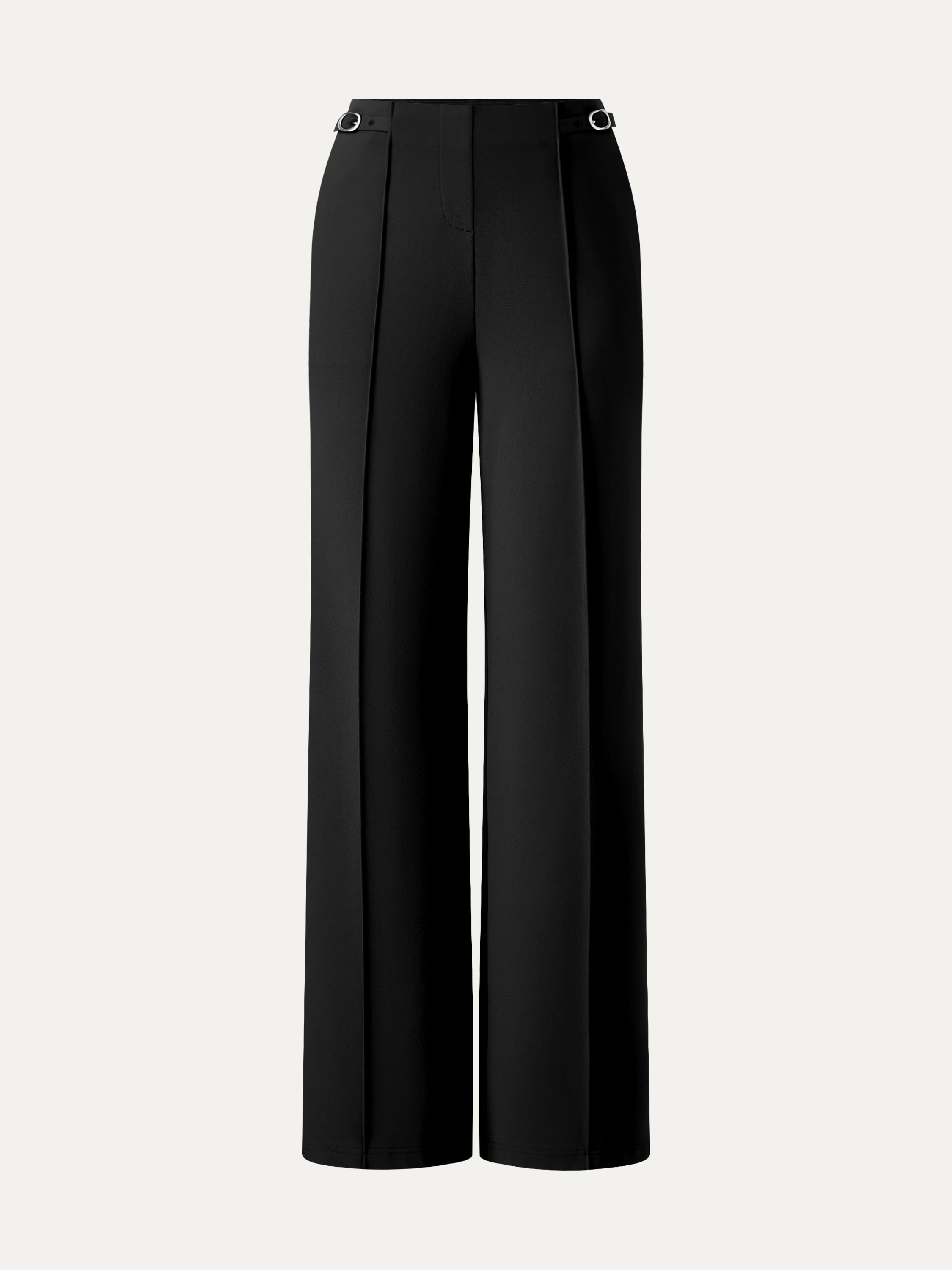 4-Way Stretch Drapey High Rise Wide Leg Ankled Pant
