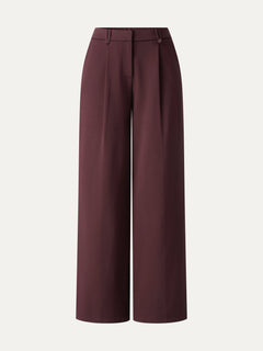 Ponte Low-Rise Straight Leg Ankled Pants with Pockets